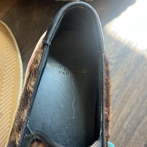 Saint Laurent Venice Leopard-Print Slip On Sneakers - Picture 11 of 12